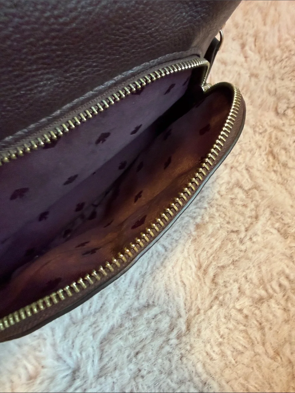 kate spade plum Pebbled Leather Mini Backpack — Deep Burgundy